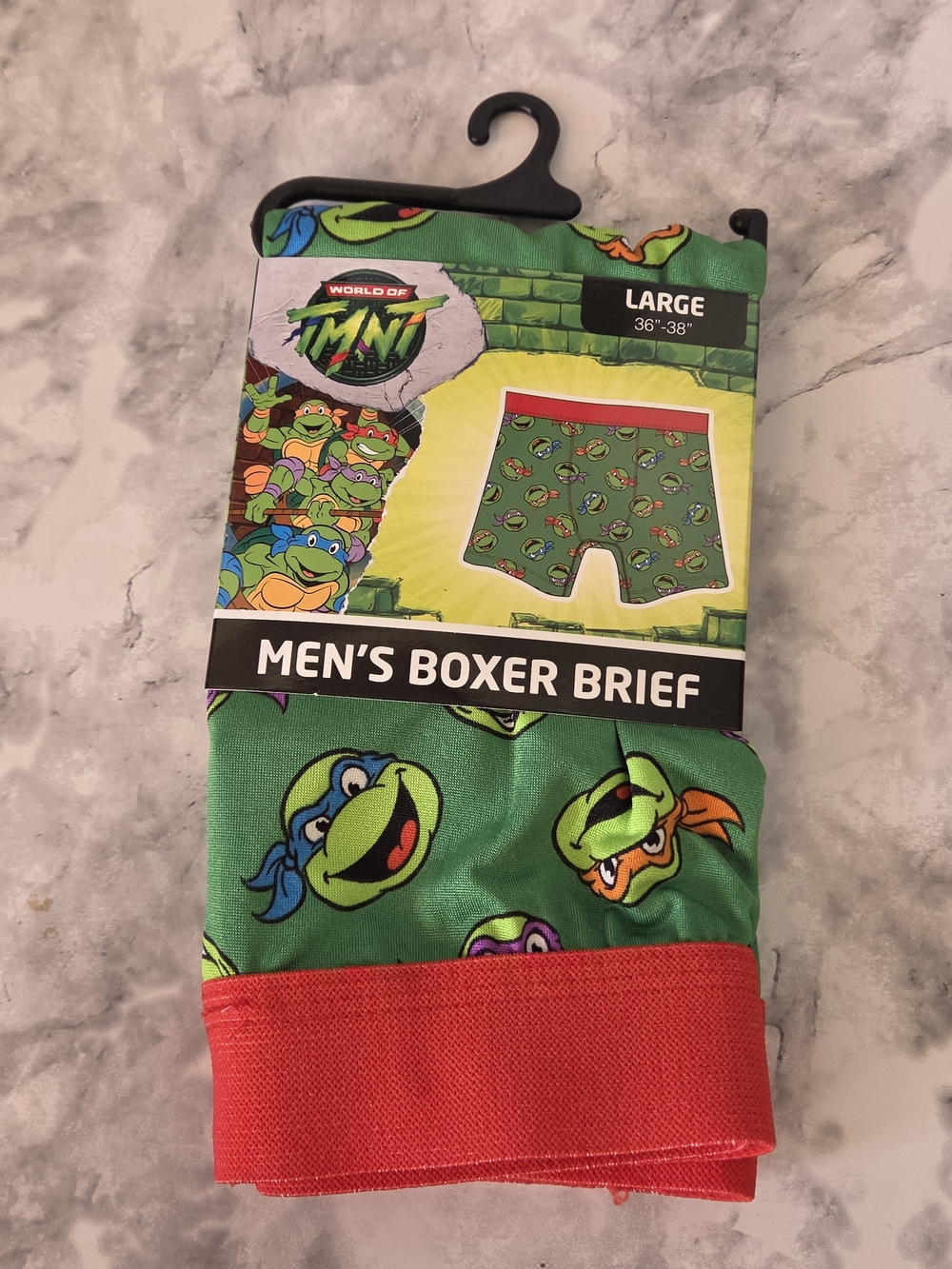 Teenage Mutant Ninja Turtles Green & Red Men’s Boxer Briefs - Large